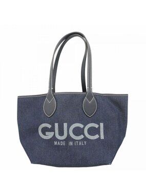 Gucci Tote Totissima Denim Navy Silver